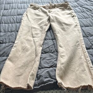 Vigoss Cream Flare Wide Leg Jeans